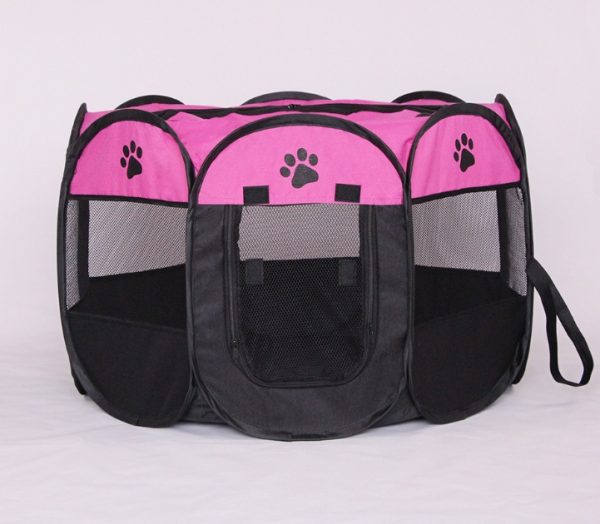 Fast folding octagonal pet fence, 600D Oxford cloth, waterproof and catching cat, dog cage, pet cage - Image 4