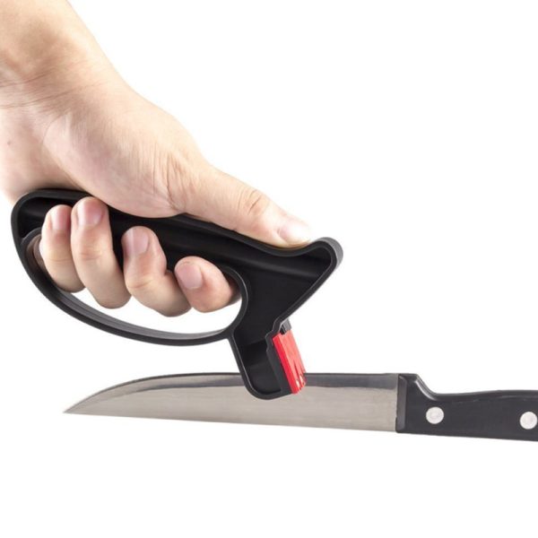 Knife Sharpener Handheld Scissor Blade Sharpening Convenient Kitchen Tools Grindstone 2 In 1 Kitchen Gadgets - Image 3