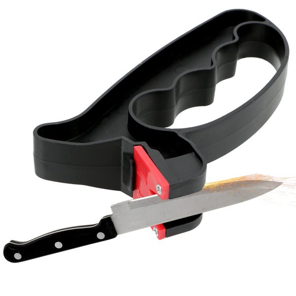 Knife Sharpener Handheld Scissor Blade Sharpening Convenient Kitchen Tools Grindstone 2 In 1 Kitchen Gadgets - Image 6