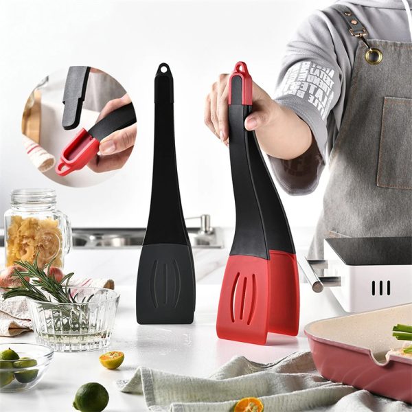 3 In 1 Frying Spatula Clip Silicone Food Clip Frying Steak Pancakes Shovel Slotted Turners Kitchen Tools Cooking Utensils Kitchen Gadgets - Image 7