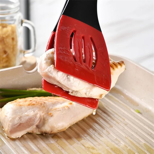 3 In 1 Frying Spatula Clip Silicone Food Clip Frying Steak Pancakes Shovel Slotted Turners Kitchen Tools Cooking Utensils Kitchen Gadgets - Image 3