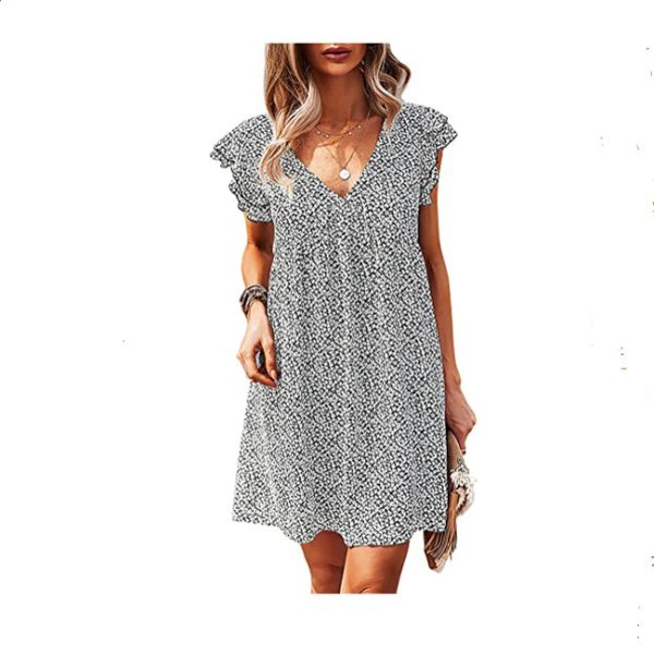 Loose Women's Dresses V-neck Sexy Skirts Amazon Summer New Products - Image 4