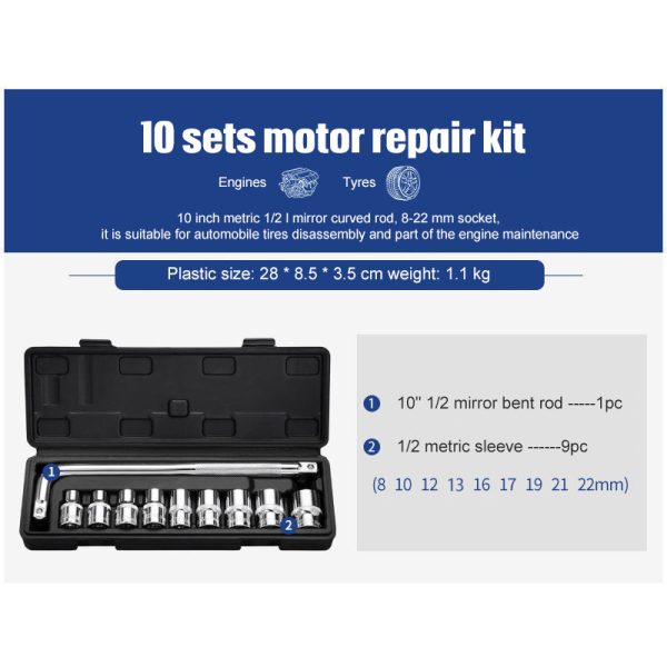 Socket Ratchet Wrench Set Repair Tools - Image 4
