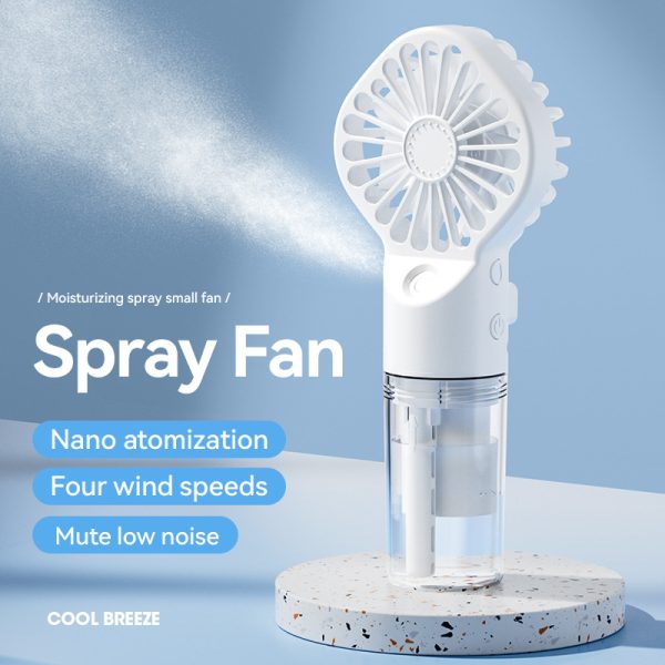 Portable Handheld Spray Fan 4-Speed Water Spray Mist Fan Summer Cooling Artifact USB Charging Summer Supplies Outdoor Mini Fan - Image 5